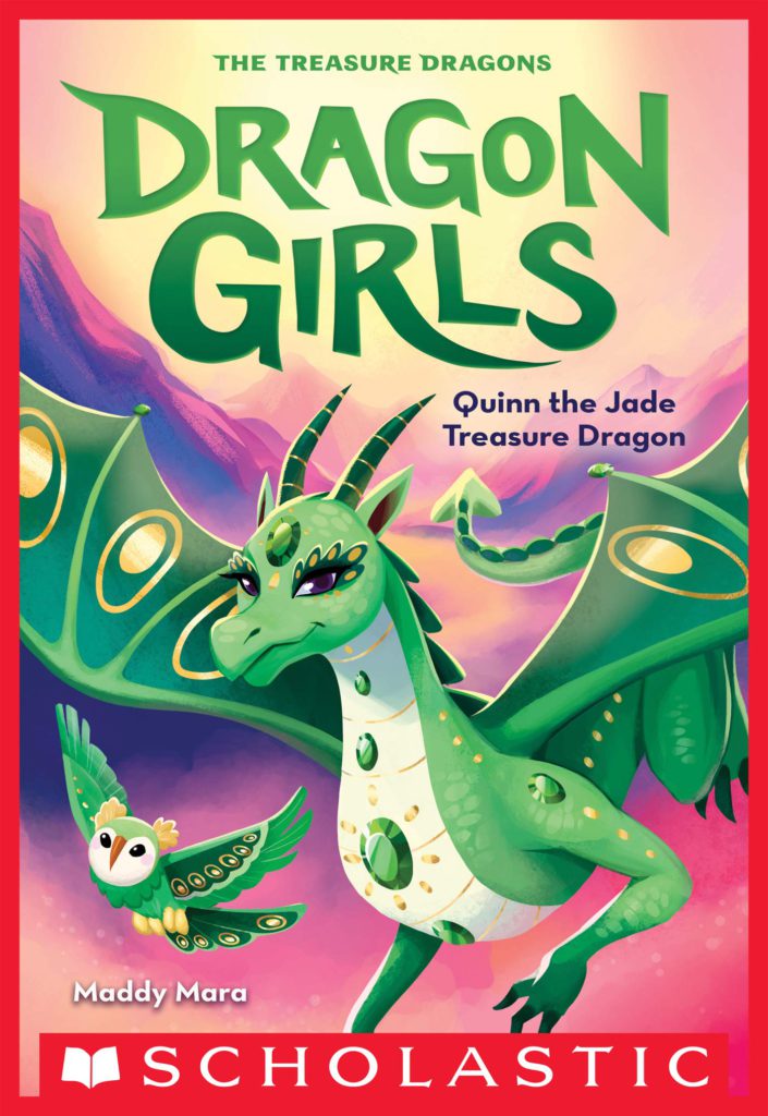 Cover of Dragon Girls 6 - Quinn the Jade Treasure Dragon by Maddy Mara