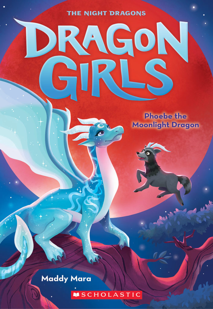 Cover of Dragon Girls 8 - Phoebe the Moonlight Dragon by Maddy Mara