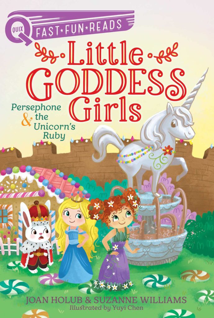 Cover of Little Goddess Girls - Persephone & the Unicorn's Ruby by Joan Holub & Suzanne Williams