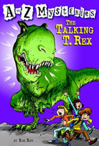 Cover of A to Z Mysteries – The Talking T. Rex