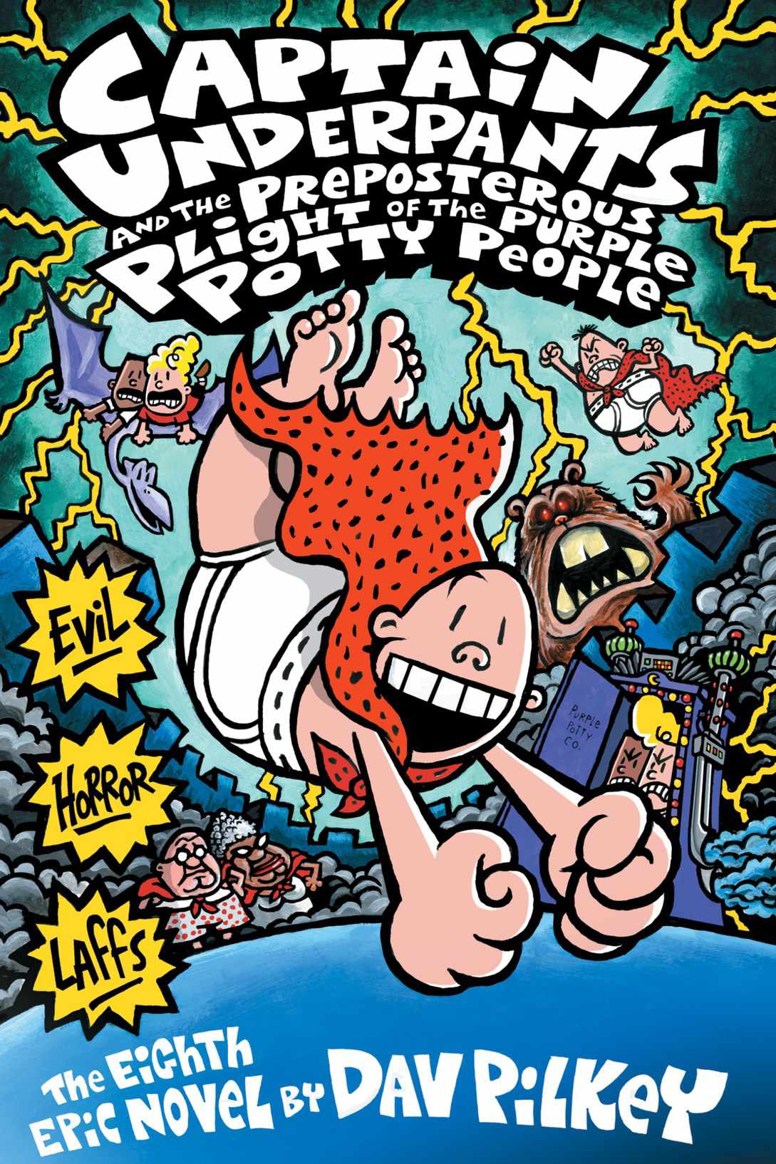 Cover of Captain Underpants and the Preposterous Plight of the Purple Potty People