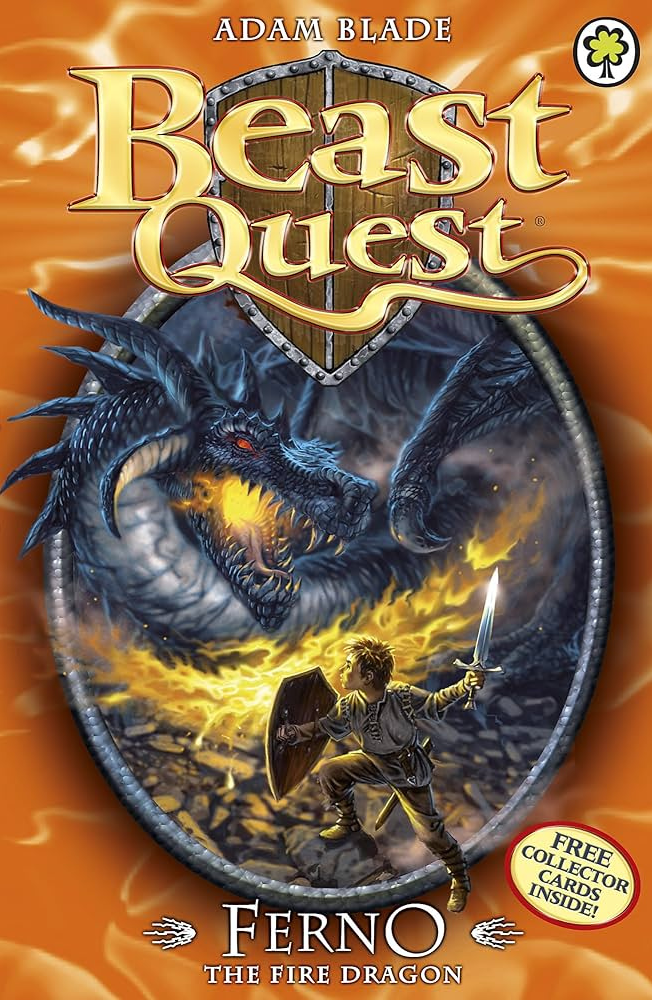 Ferno, the fire dragon by Adam Blade book cover and description
