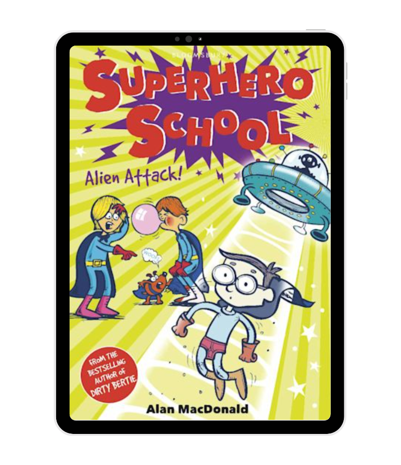 Alan  MacDonald - Superhero School 1 - The Revenge of the Green Meanie book cover
